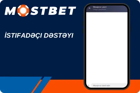 Mostbet istifadəçi dəstəyi - canlı çat pəncərəsi, "Mesajınızı yazın" sahəsi ilə dəstək xidməti
